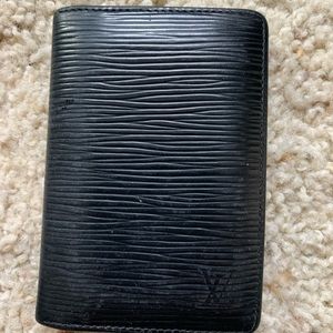 Authentic Louis Vuitton black Epi Bi fold